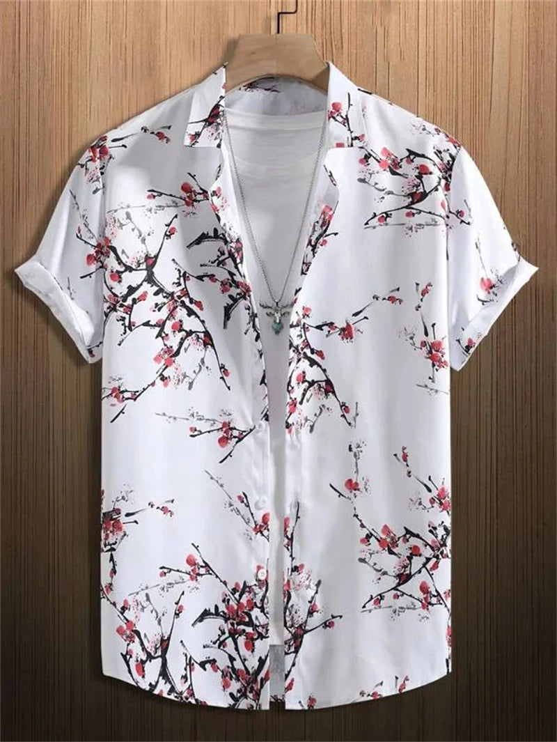 Hawaiian 3D Coconut Tree Top Men's Summer Beach Casual Clothing Street Outdoor Party Men's Shirt Loose Breathable Men's Clothing