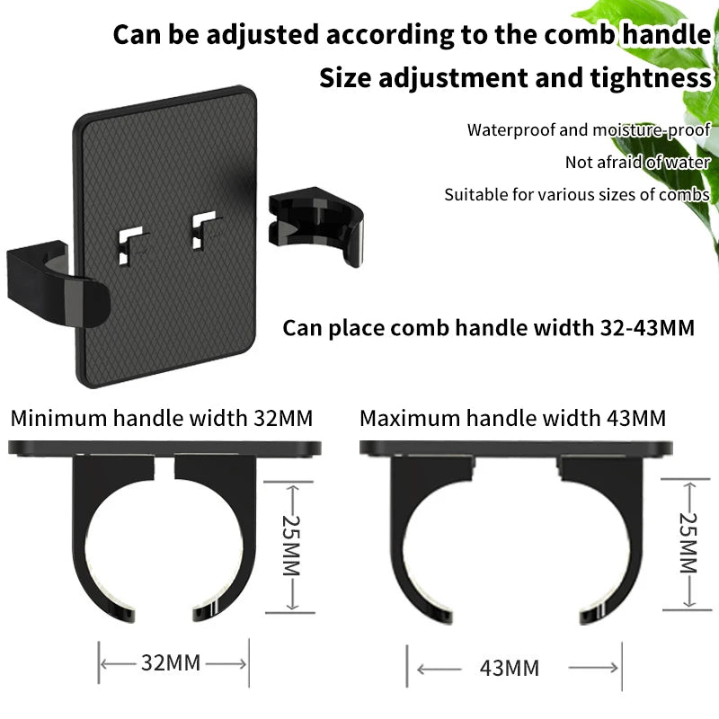 Wall Mounted Hair Dryer Holder Bathroom Wall Organizer Storage Holder Home Hair Brush Storage Bracket Hair Dryer Rack
