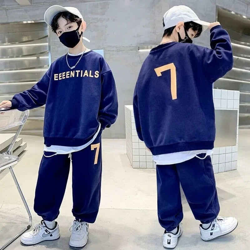Tracksuit For Boy Children's Clothing Teen Boys' Sets Two Pieces Sweatshirts PantsAutumn Spring Kids Clothes Sets
