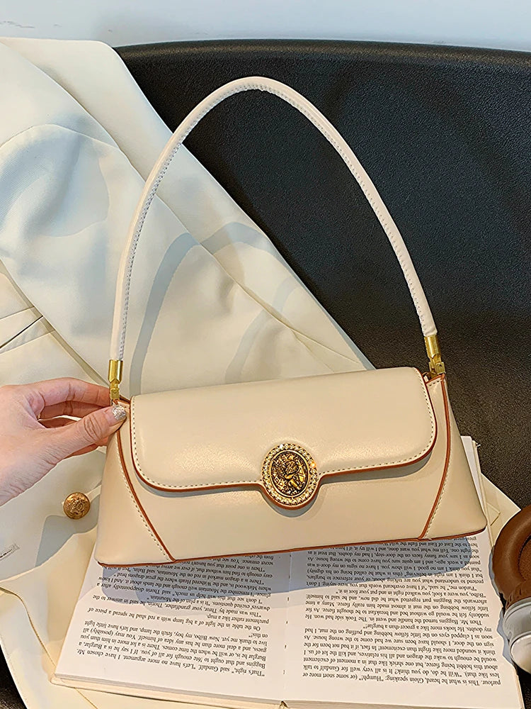Shoulder Underarm Bag for Women High Grade Red Wedding Bridal Bags Trendy Versatile PU Leather Handbags
