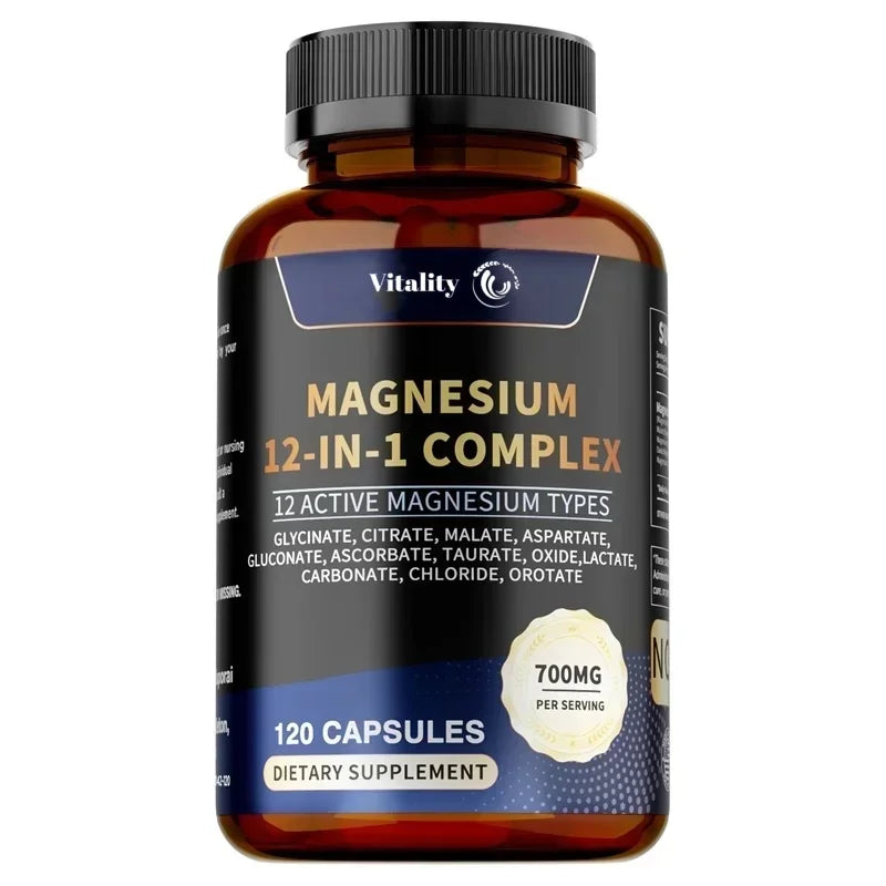 Magnesium Complex Capsules - Relieve Nerve Stress And Muscle Contraction, Support Bone And Immune Function
