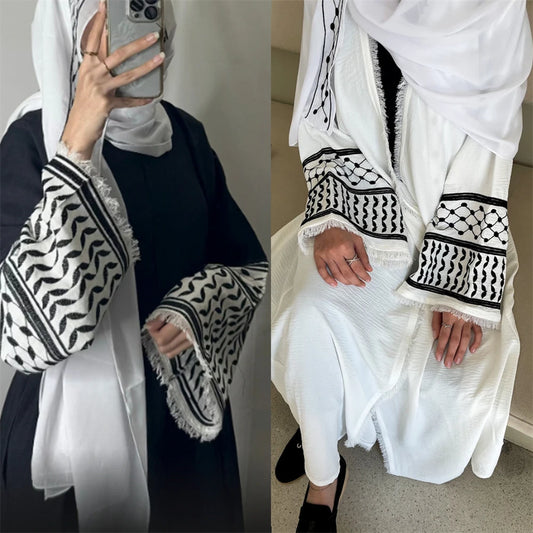 Muslim Abaya Women Cardigan Maxi Dress Turkey Arab Robe Kimono Dubai Islam Kaftan Eid Ramadan Femme