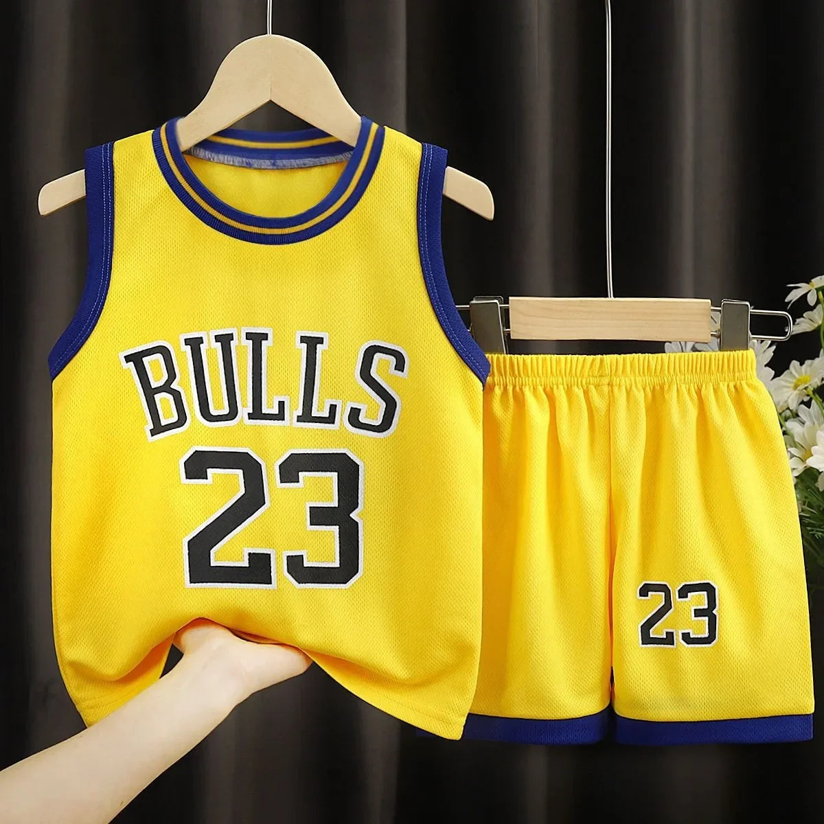 Kids Summer Quick drying Basketball Sportswear Short Sleeve T shirts/Vest+Short Pants 2pcs Suits Boys Girls Clothes