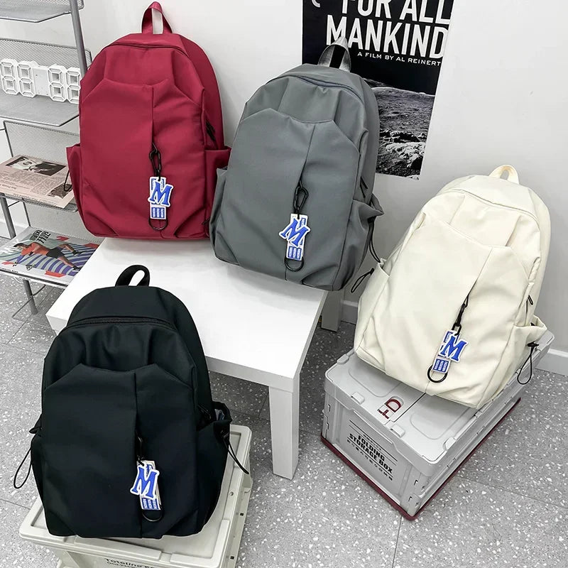 High Quality and Fashionable Women's Backpack Large Capacity Waterproof Backpack Nylon Solid Leisure Zipper Backpack
