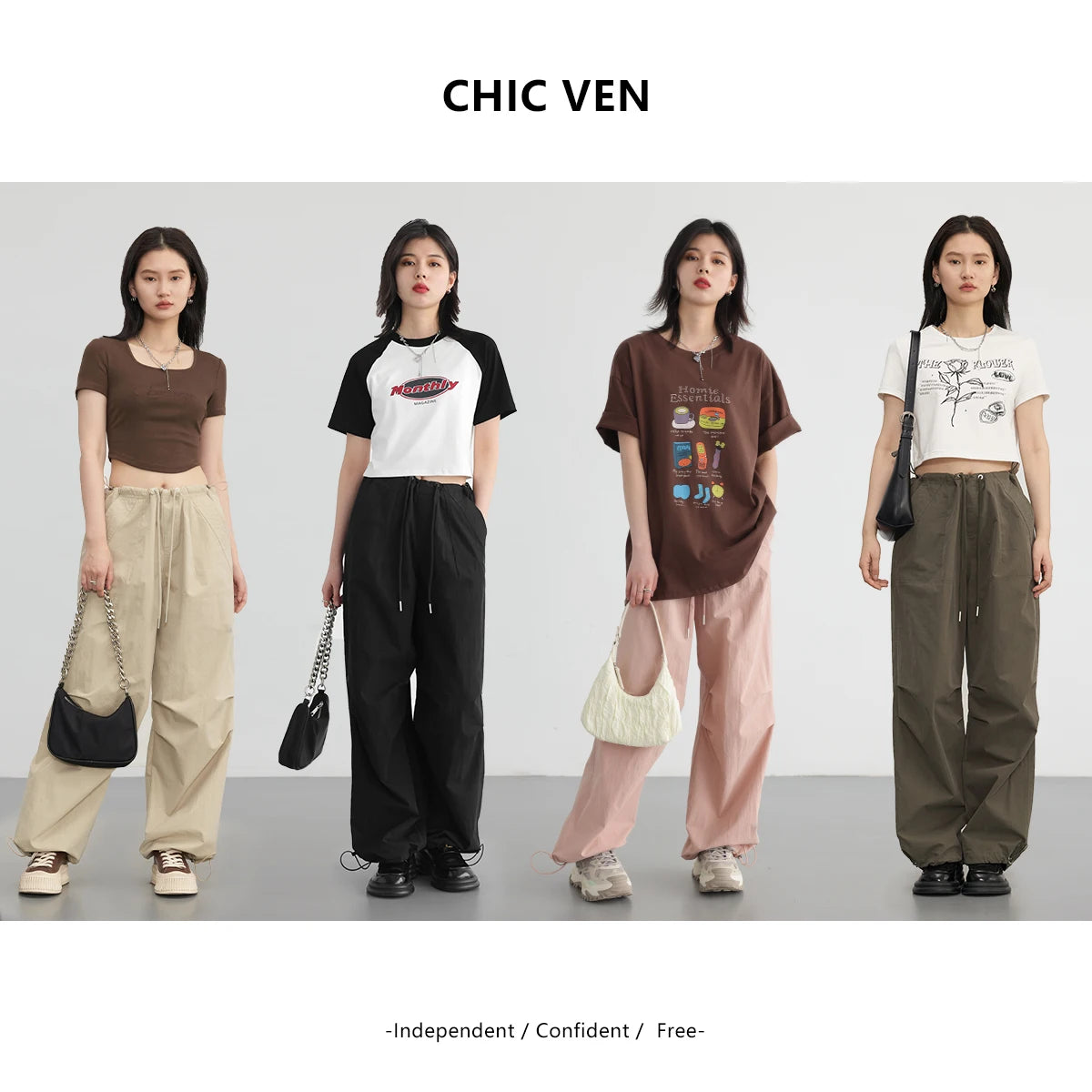Women's Pants Loose Retro Wide Leg Casual Hip Hop Trousers for Woman Fashion Clothing Girl Joggers  Summer New