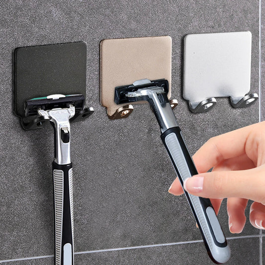 Magnetic Shaver Storage Rack Wall-mounted Storage Rack Kitchen Bathroom Plug Hook Space Aluminum Metal Key Holder Wall