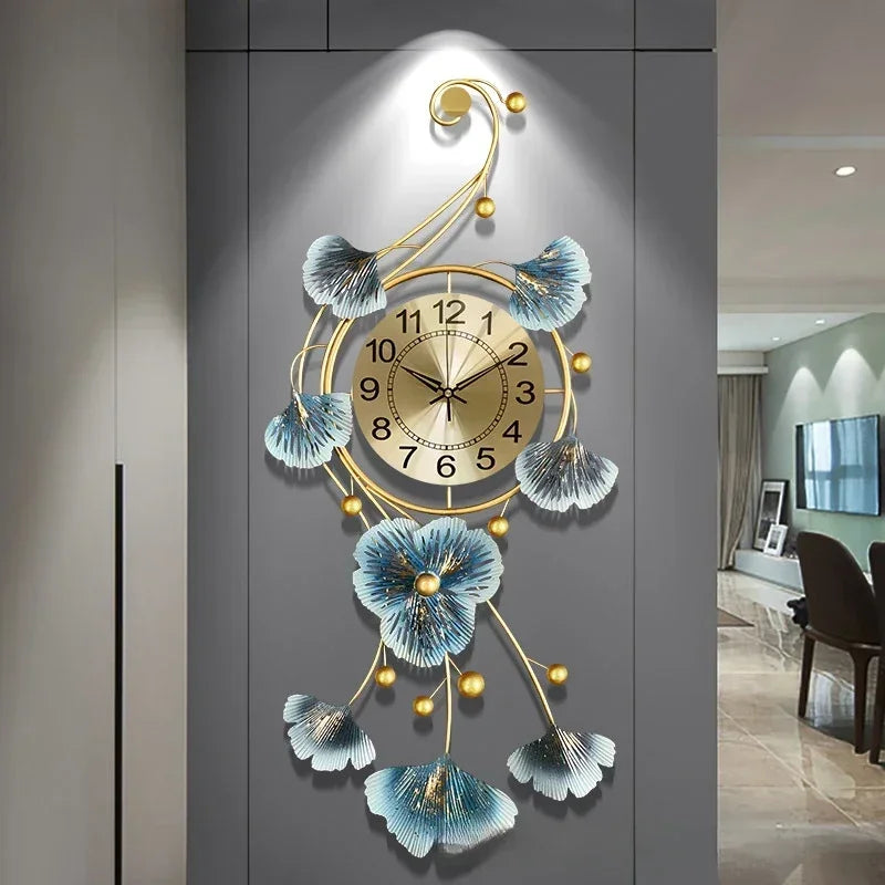 Luxury Wall Clock Modern Design Large Wall Art Living Room Decoration Metal Clocks Home Decor Digital Mute Watch Reloj De Pared