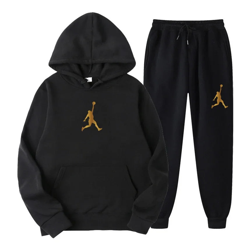 Men's Sets 2-piece Hoodies+running Pants Sport Suits Casual Men/women Sweatshirts Tracksuit Hooded Sportswear New Brand Winter unisex