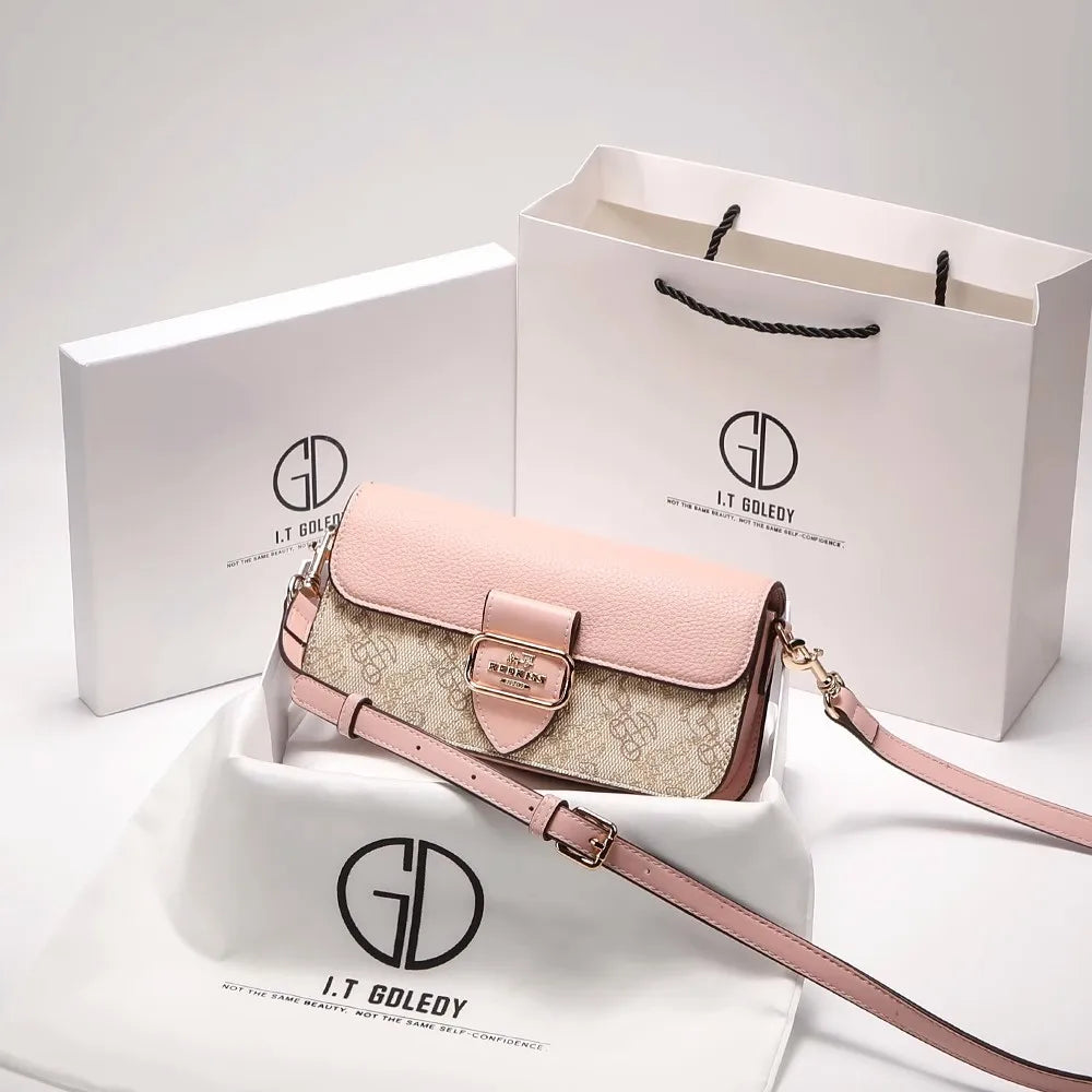 Luxury Fashion Brand Niche Design Light Luxury Armpit Small Square Bag High-end Feeling Classic Vintage Exquisite Crossbody Bag
