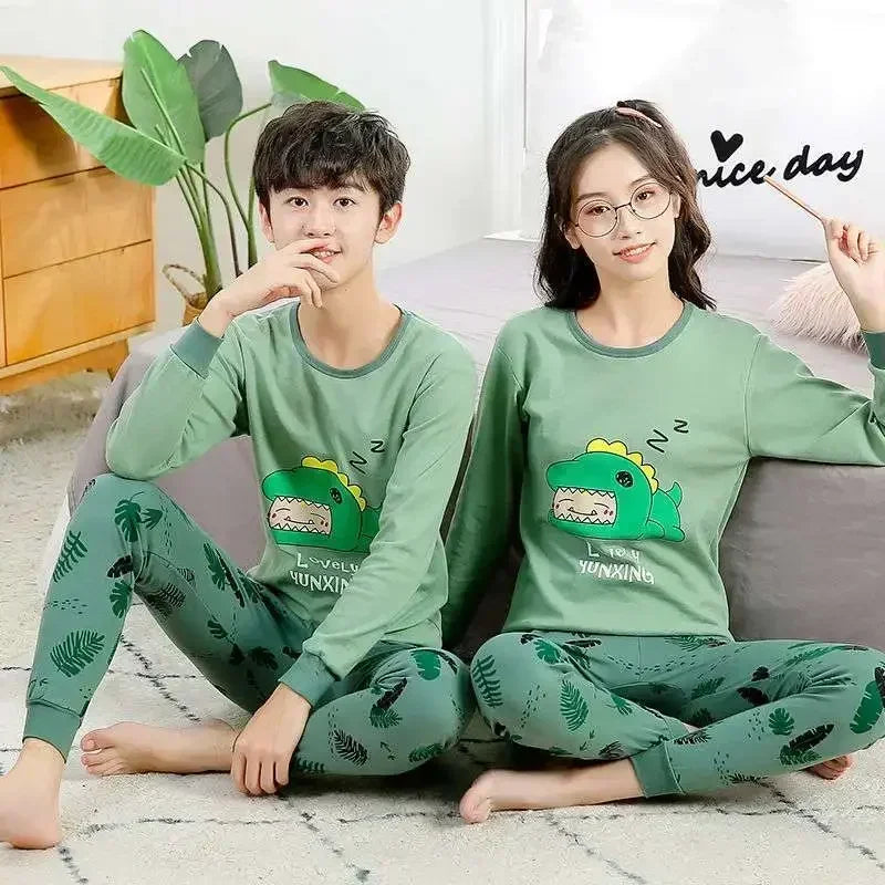 Teen Boys Clothing Teenage Pyjamas Cute Cartoon Kids Nightwear Set Baby Homewear