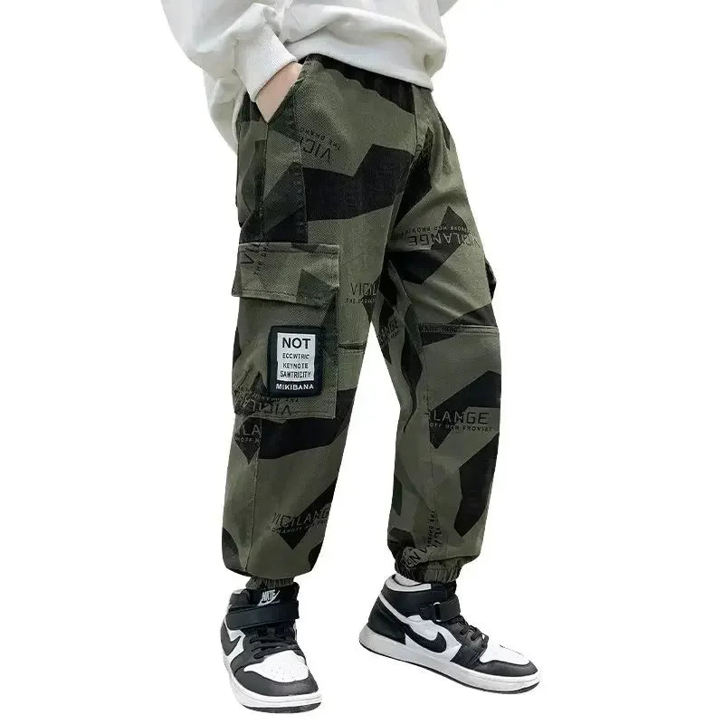 Spring Pants for Boys Cargo Pants Camouflage Kids Clothes 4 5 6 7 8 9 10 11 12 13 14 15 Year Summer Boys Clothes