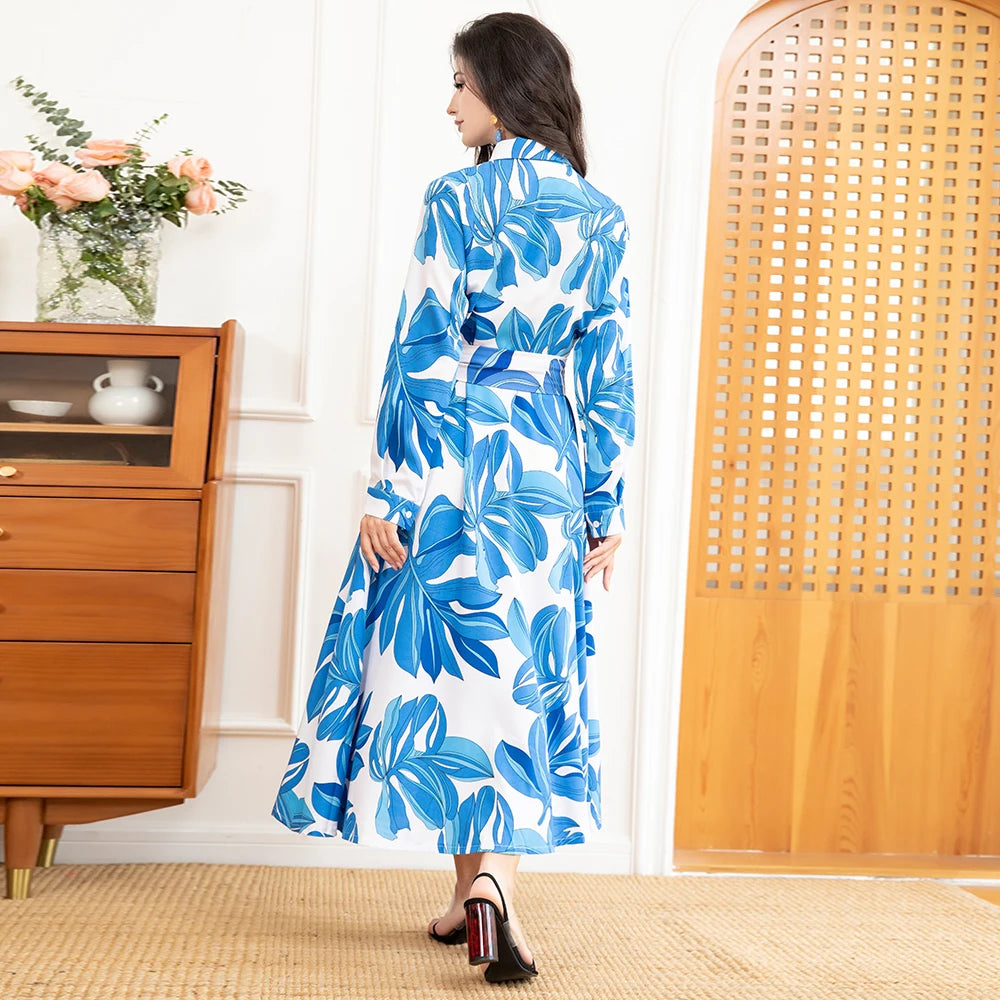 Long abaya  Dresses for Women Regular sleeve Female A-line Loose Skirt Kaftan