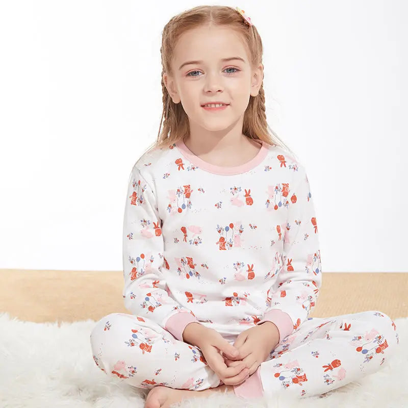 Child Boy Pajamas for 3-14 Years Winter Long Sleeved Pyjamas Suit Baby Girl Clothes Toddler Cotton Sleepwear Kids Sleep Pajamas