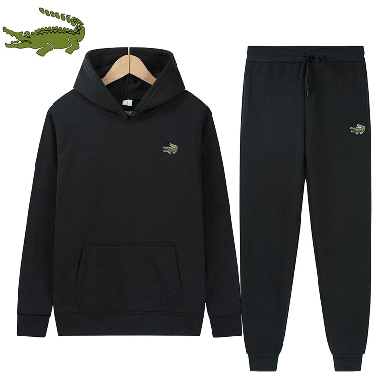 Casual Men/Women Hoodies Tracksuit Sweatshirt Suit Hoodie+Sweat Pants Jogging Homme Pullover Sporting