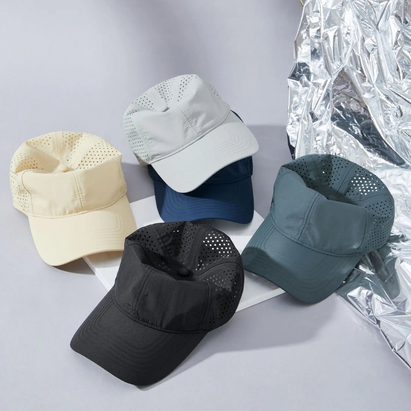 Men Women Baseball Cap Summer Breathable Mesh Trucker Hat Snapback Cap Quick Dry Visor Outdoor Sports Sun Hat