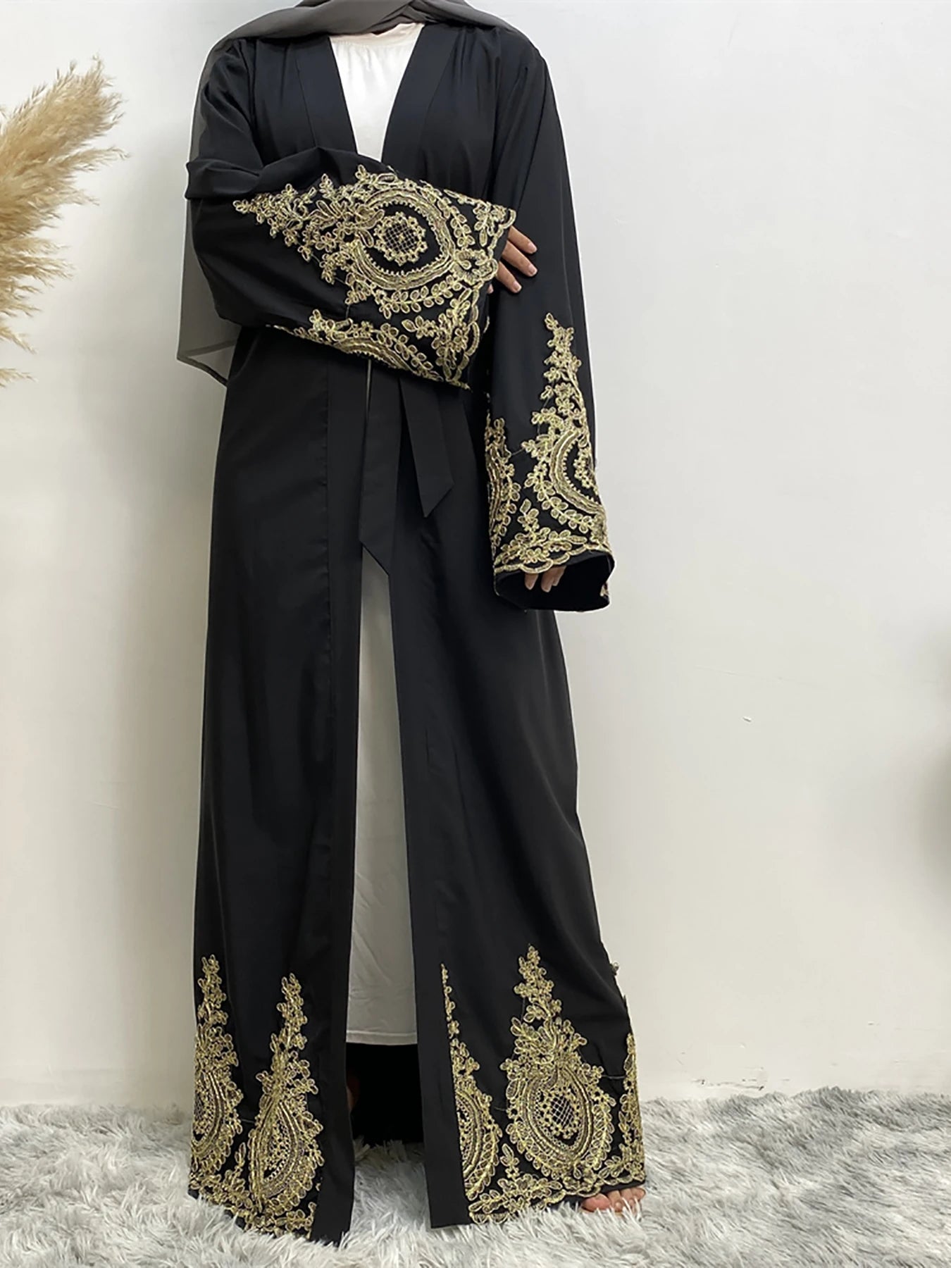 Modest Abaya Ramadan Femme Musulmane Embroidery Kimono Kaftan Islamic Clothing Muslim For Women Cardigan Caftan Robe