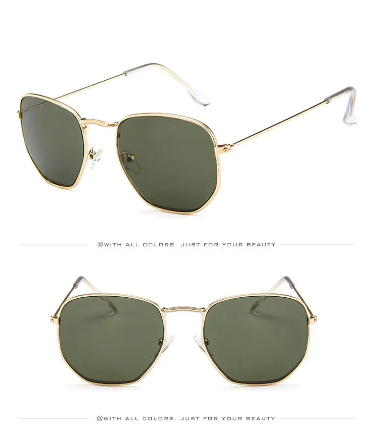 Vintage UV400 Aluminum Polarized Sunglasses Classic Sun Glasses Metal Lens Driving Square Shades Eyewear Wome Oculos De Sol