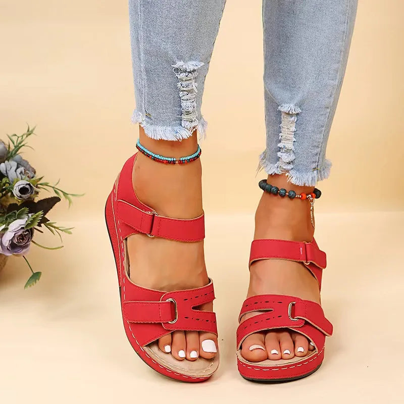 New Sandals Shoes Women Soft Women's Sandals Slip on Open Toe Walking Shoes Slipper Party Footwear Female