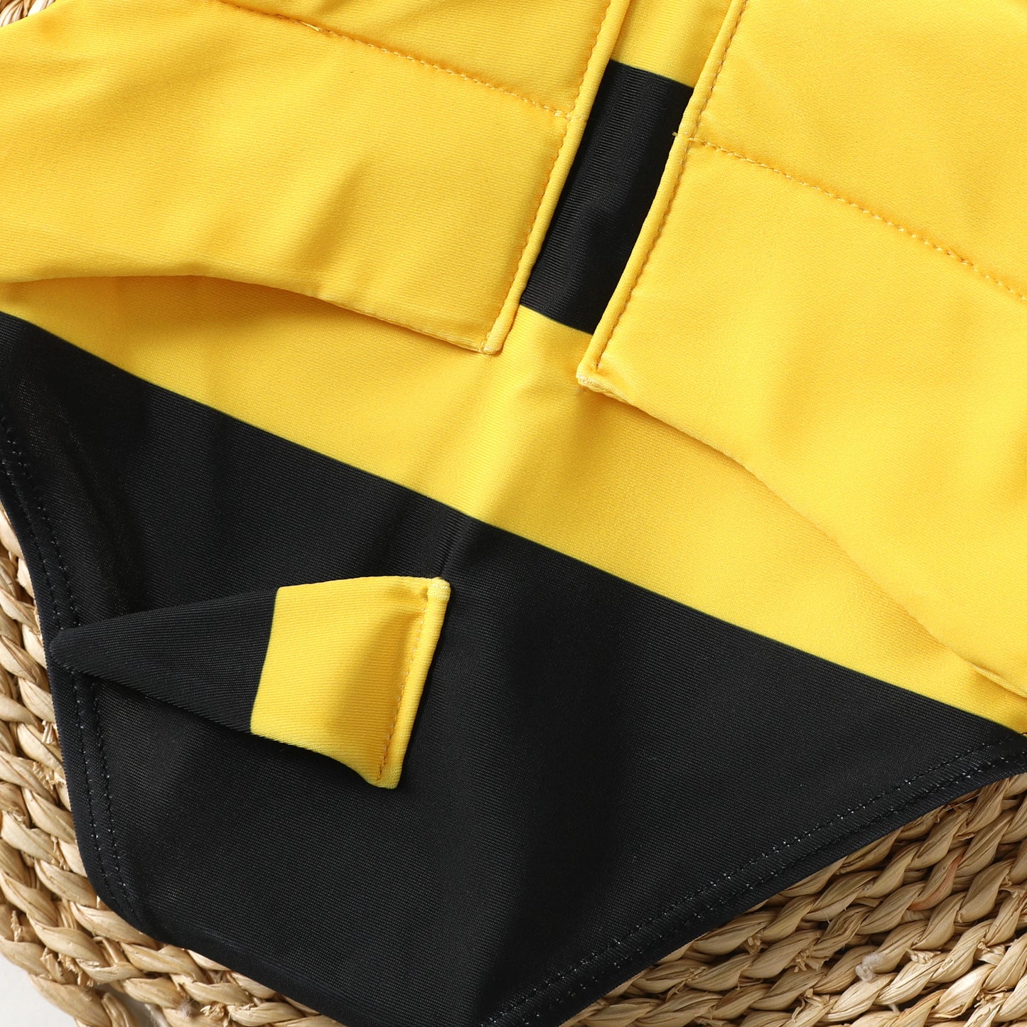 Childlike 3D Honeybee Swimwear Set for Baby Girls