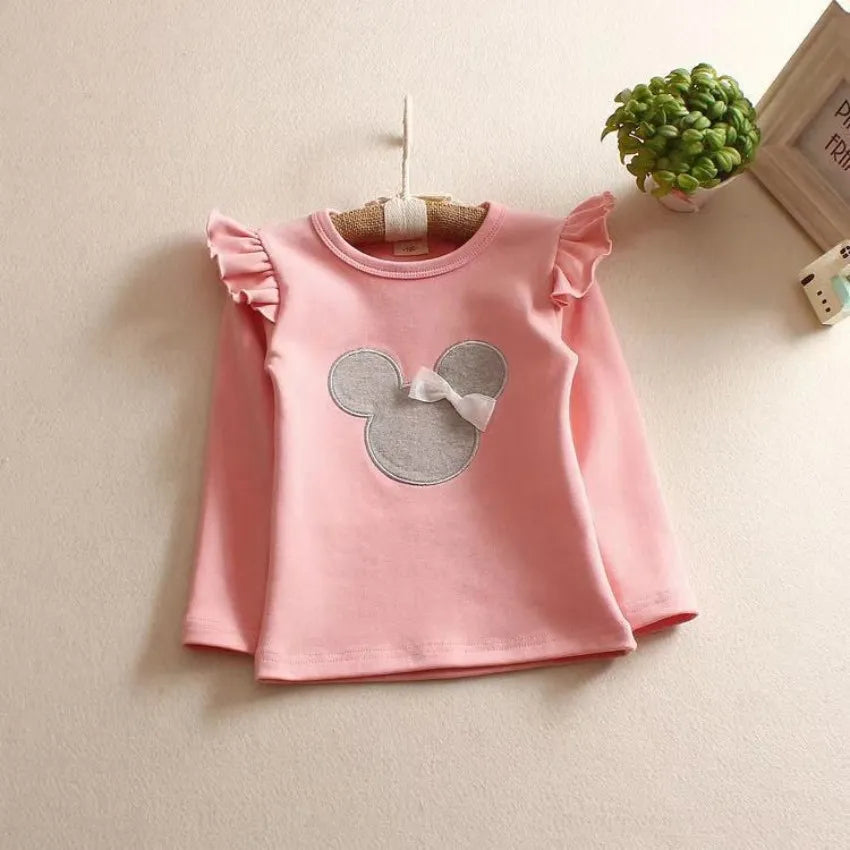 New  Retail Latest Design Brand Children Clothes Girls Knitting T Shirt Kids Long Sleeves T-shirts Girls Clothing kids girls  toddlers