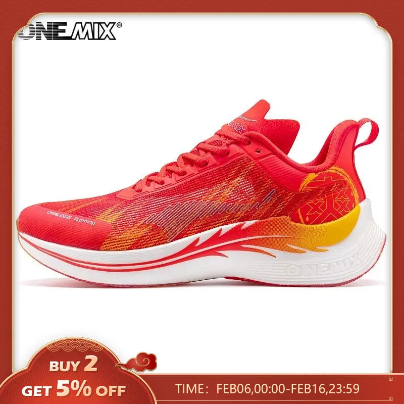 Running Shoes for Men Lightweight Design Quickly-dry Marathon Shock Absorption Support Male Sneakers