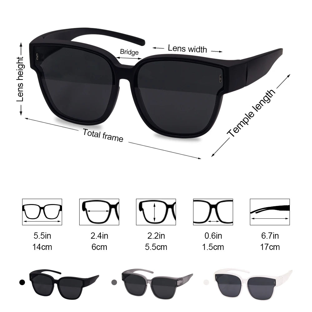 Fit Over Glasses Sunglasses For Women Brand Design Oversized Trendy Polarized Glasses For Driving Fishing Anti-glare UV400