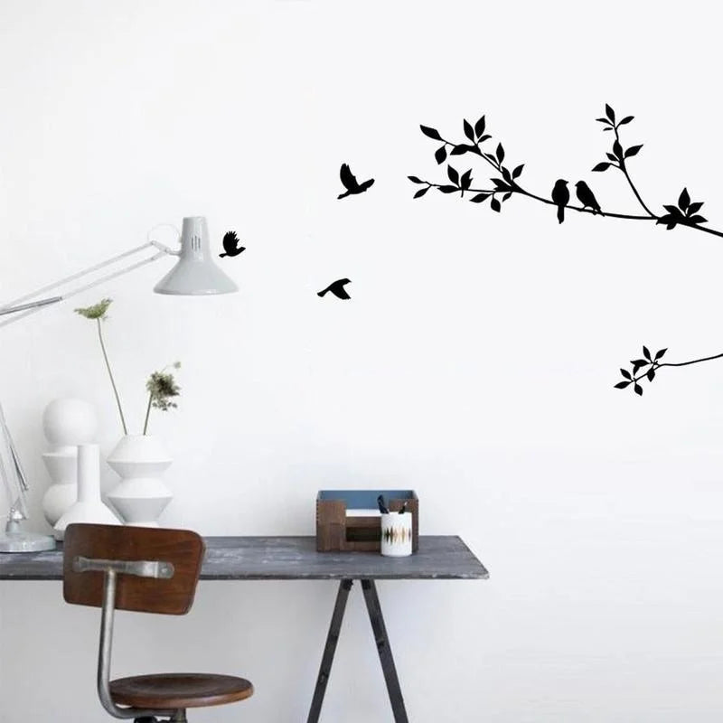 Branch Bird Vinyl Wall Decal Diy Art Mural Removable Tree Wall Stickers Home Decor Living Room