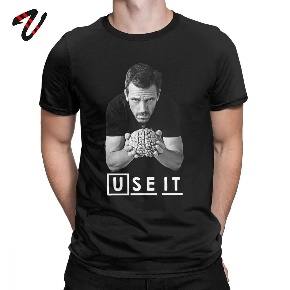House MD Men T-Shirt Dr House Use it Funny Tops Cotton Short Sleeve Tee Shirt Custom Mens TShirt Summer Streetwear Plus Size