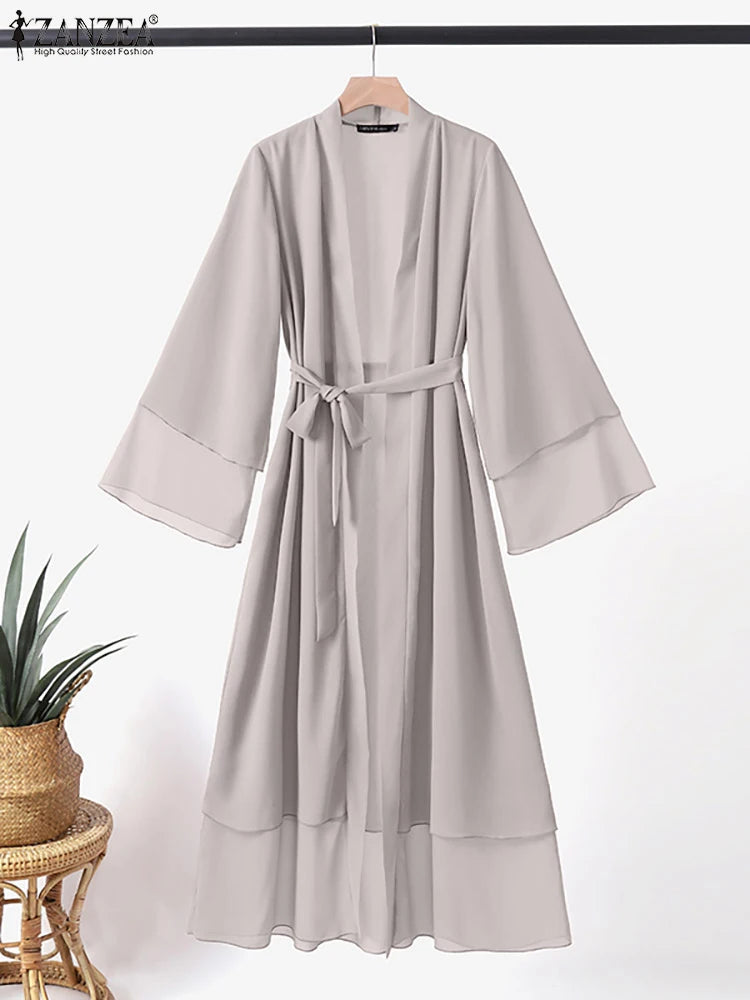 Fashion Muslim Hijab Abayas For Women Chiffon Open Abaya Kimono Dubai Turkey Islam Kaftan Casual Cardigan Femme Caftan luxury