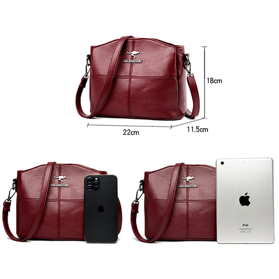 High Quality Leather Crossbody Bag New Luxury Handbags Women Bags Designer Small Shoulder Messenger Bags for Women  Sac