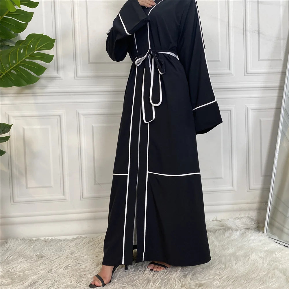 Eid Mubarak Abaya Dubai Fashion Cardigan Kaftan Arab Turkish Islamic Clothing Muslim For Women Modest Robe Mujer Ropa Kimono