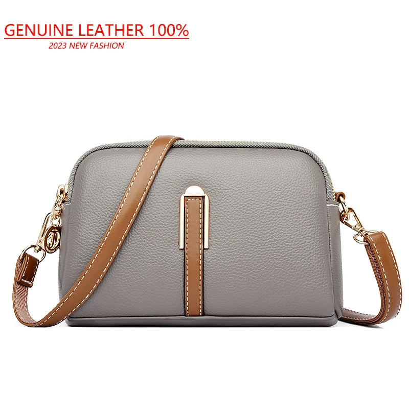 100% Genuine Leather Shoulder bag Women Handbag Designer Cowhide Flap Bag Luxury Women's  Bags Crossbody Bags For Women