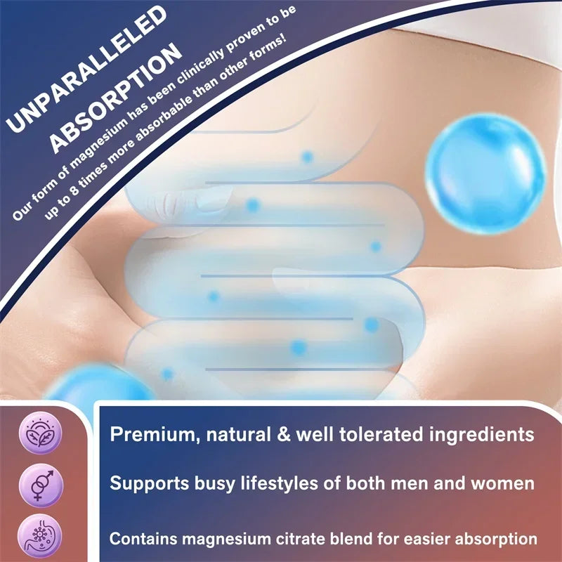 Magnesium Complex Capsules - Relieve Nerve Stress And Muscle Contraction, Support Bone And Immune Function