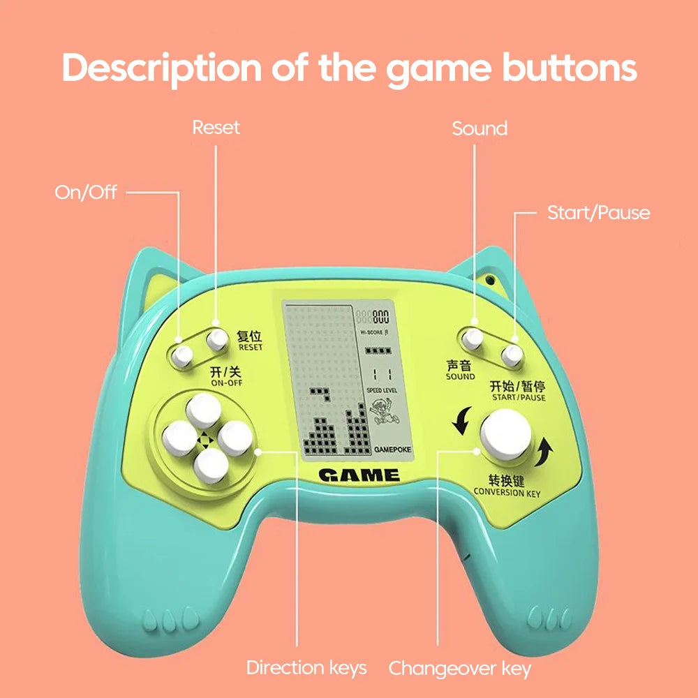 Retro Portable Mini Handheld Video Game Console 8 Bit Color Lcd Kids Color Game Player 27Games Free Shipping Gift for Kids Child