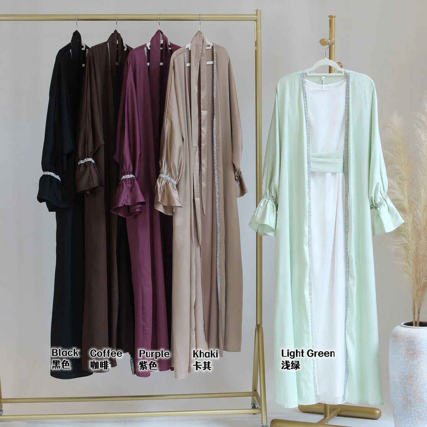 Open Kimono Abaya Islamic Clothing Jalabiya For Women