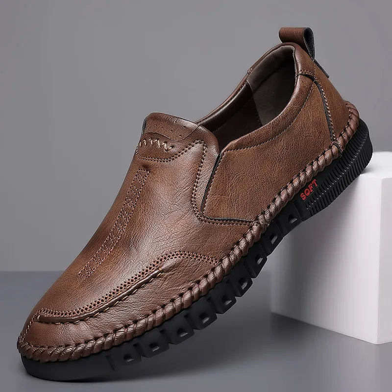 Business Leather Shoes Moccasin Shoes Breathable Men's Casual Loafers Comfortable Shoes for Men Summer Men's Sneakers