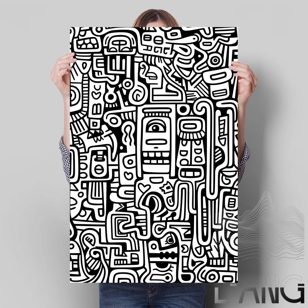 Nordic Abstract Keith Artwork Pictures Decorative Poster Canvas Painting Living Room Wall Art Prints Modern Home Decor Aesthetic