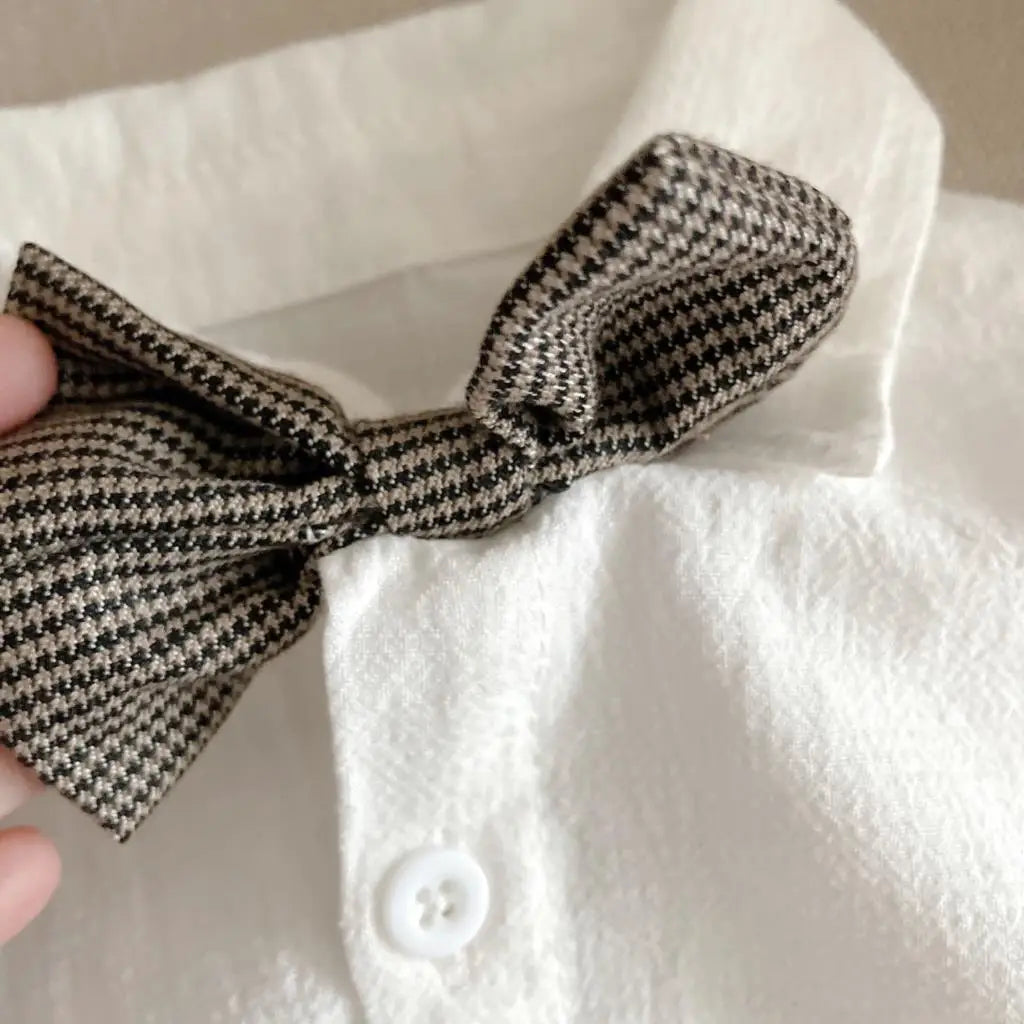Baby boy clothes 0-4Y spring and autumn fashion baby gentleman dress suit boy one year old dress shirt + bib baby 2-piece set