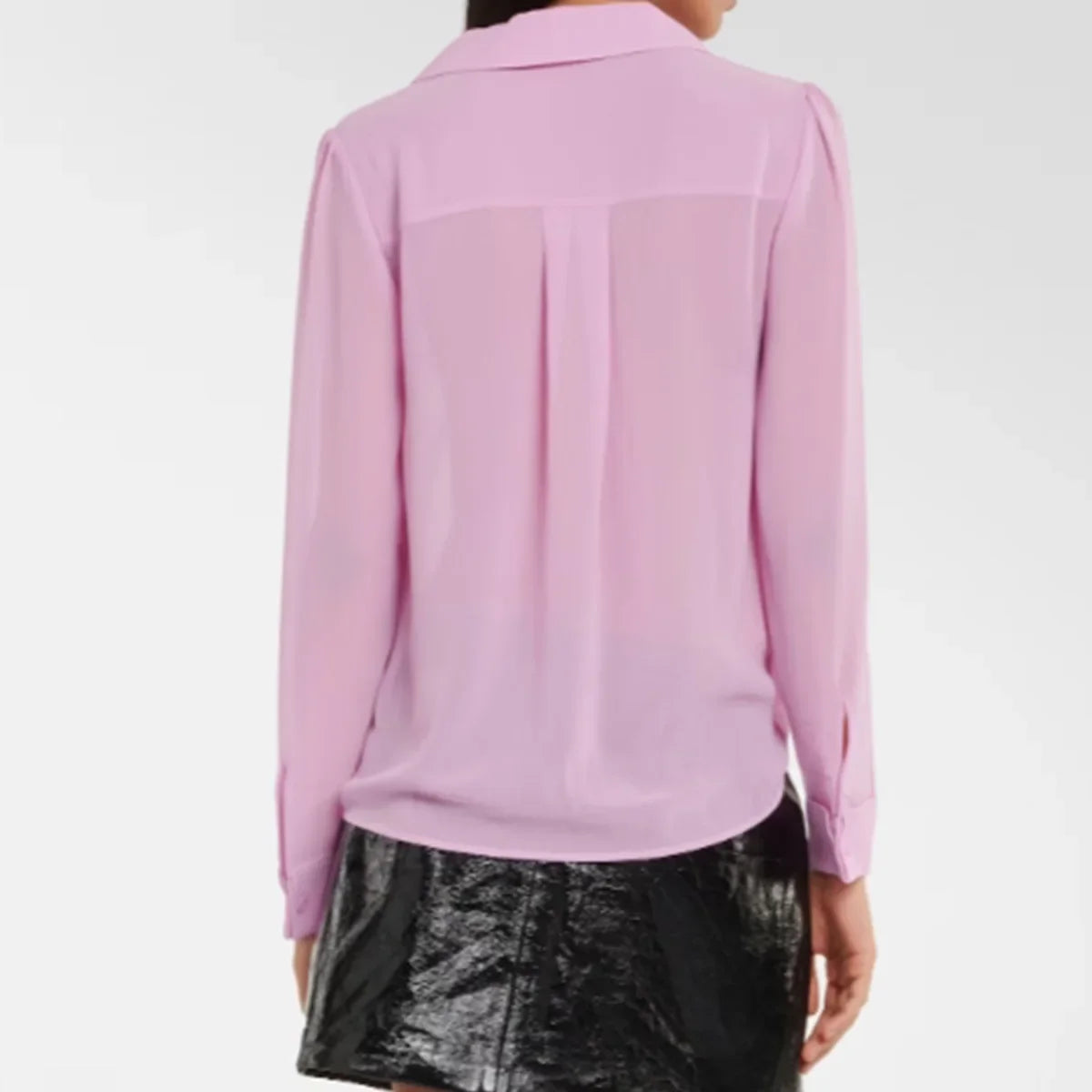 Spring Fashion Bow Decorated Lapel Chiffon Shirt Ladies