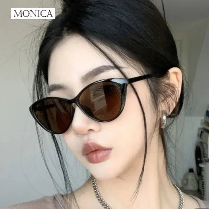Small Frame Vintage Cat Eye Sunglasses Polygon Women Men Shades Retro Cat Eye Sun Glasses Anti UV Travel  Eyewear for Female