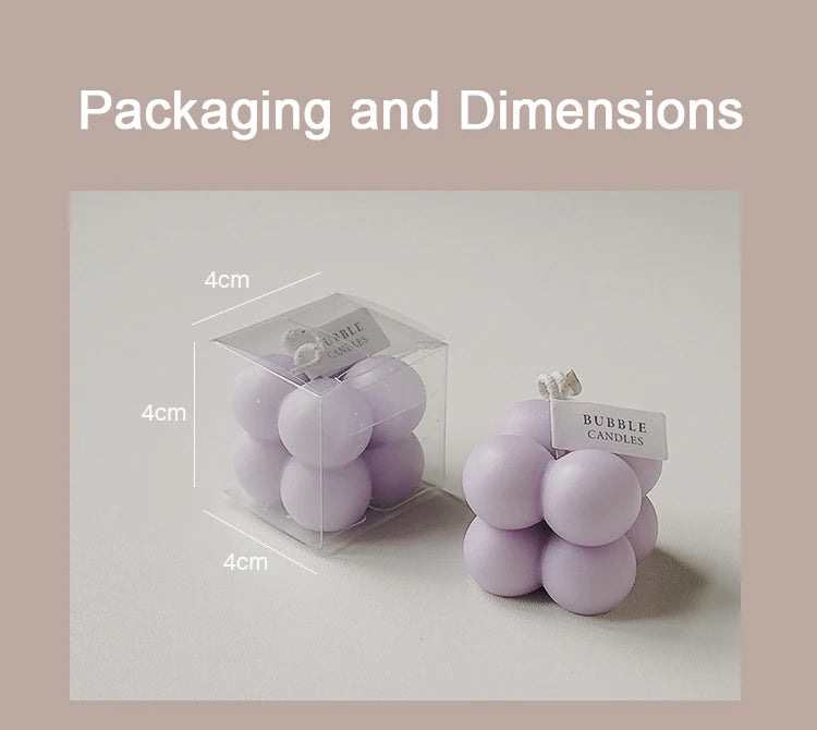 Little Bubble Cube Candle Handmade Scented Candle Aromatherapy Soy Wax Candle Wedding Birthday Candles Party Home Decoration