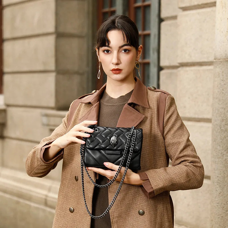 High Quality Eagle Head Embellished Woman Shoulder Bag 2024 Fashion Cross Body Bags Female Messenger Bags luxury elegant