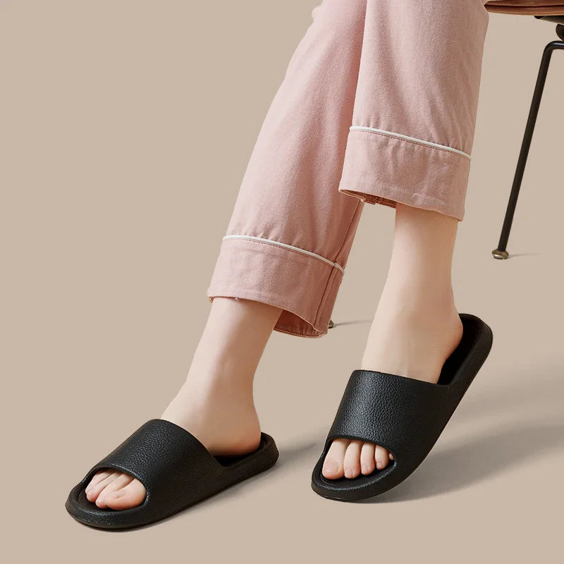 Men sandals Flip flops man Slippers Solid Color Simple Non-slip Soft Sole Comfortable Shower Slippers Outdoorf  Couple Shoes unisex