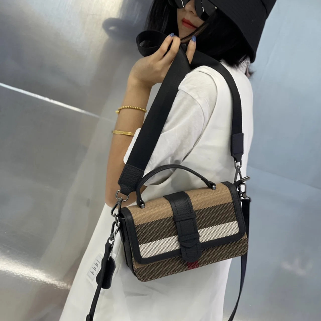 Fashion Plaid Crossbody Bags for Women New High Capacity Simple Shoulder Purses Female Brand Designer Trends Handbags