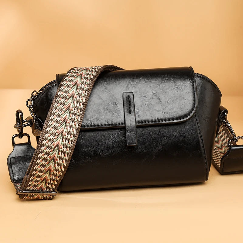 High Quality Small Crossbody Bag Women Trend Luxury Oil Wax Leather Shoulder Bag Fashion Ladies Handbag And Messenger Purse
