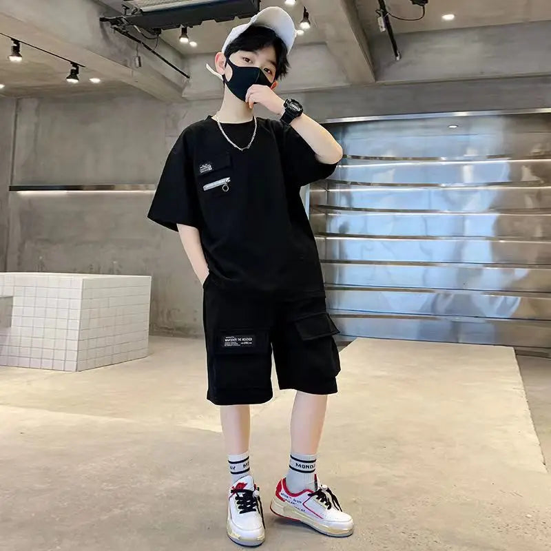Baby Boys Summer Clothing Sports Sets Letter T shirt+Short pants 2pcs Suits Boys Tarcksuit Clothes