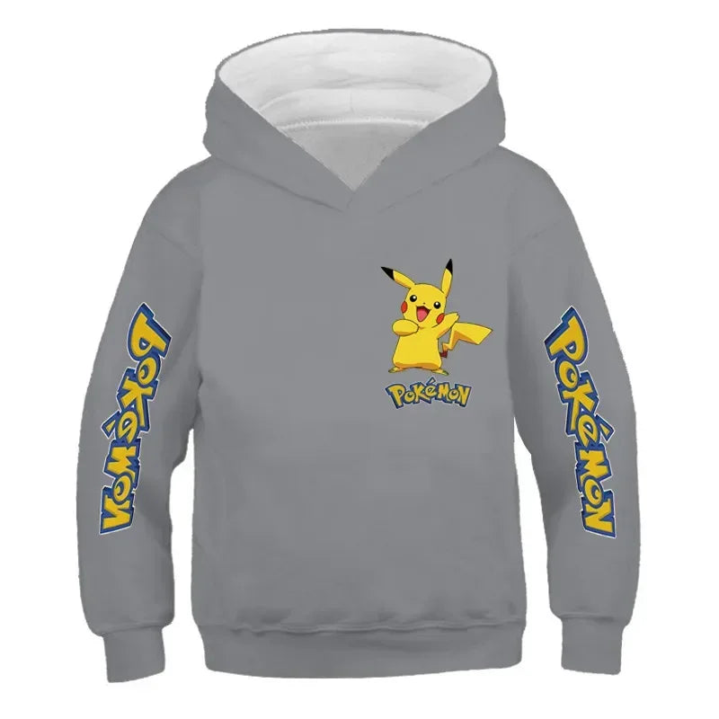 Kids Cotton Pokemon Hoodies Pikachu Sweatshirt Long Sleeve Children Clothes Boys/Girl Cool Cute Kids  Tops