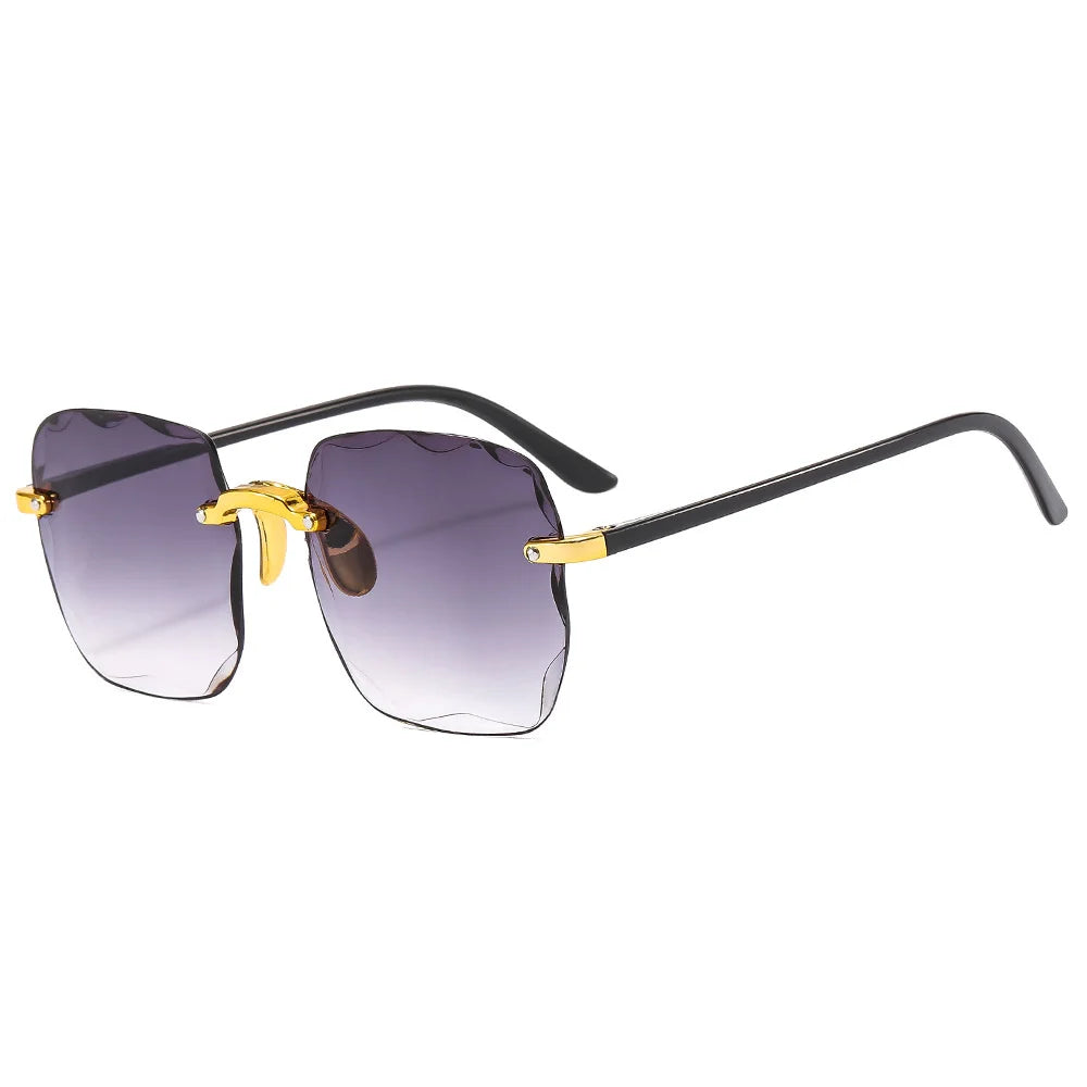 Gradient Sunglasses Fashion Square Sunglasses Gafas Sol Mujer Uv400 Sun Glasses Personality Summer Travel Frameless Sunglasses