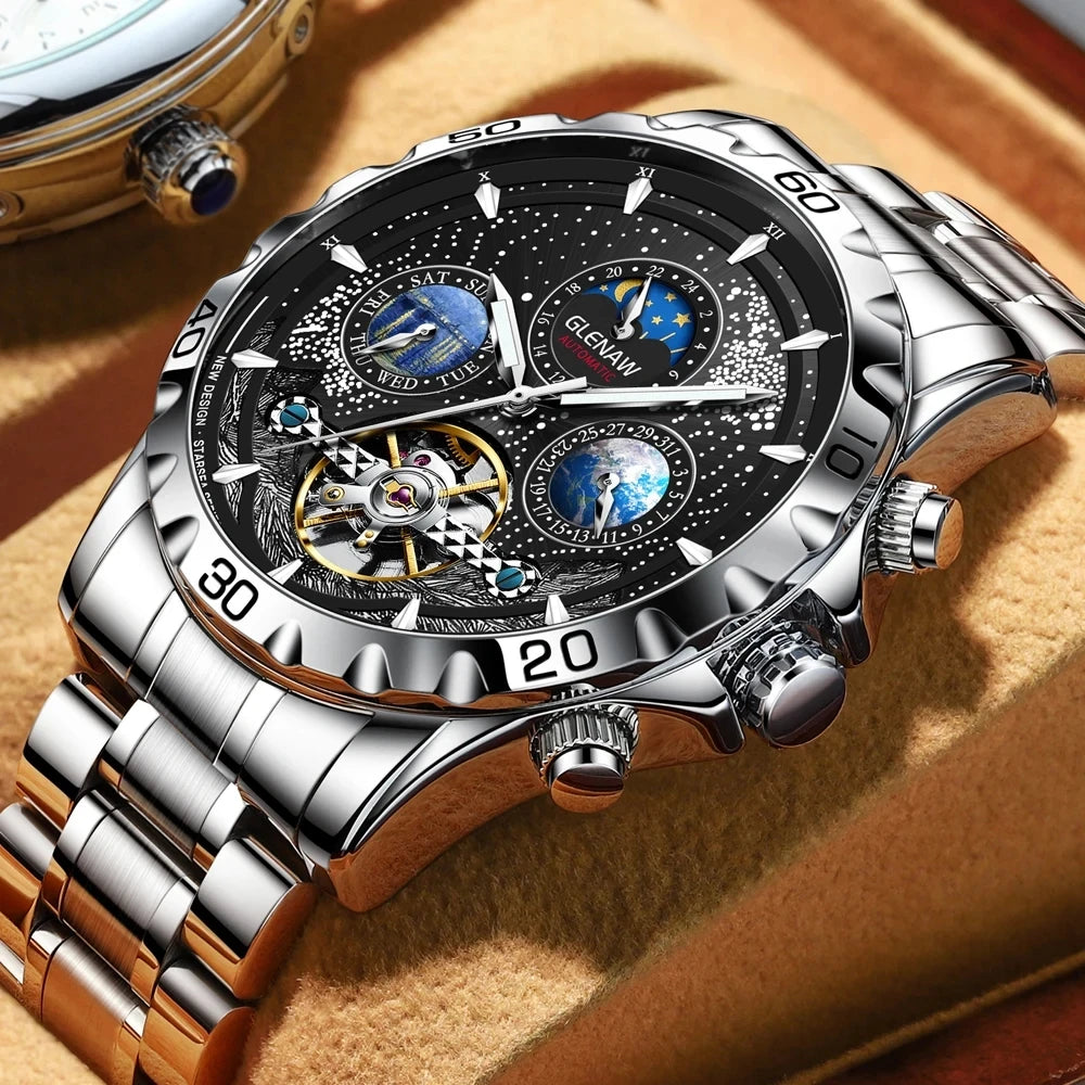 Men Watches Top Brand Luxury Fashion Business Automatic Watch Men's Waterproof Mechanical Watch Montero Homme