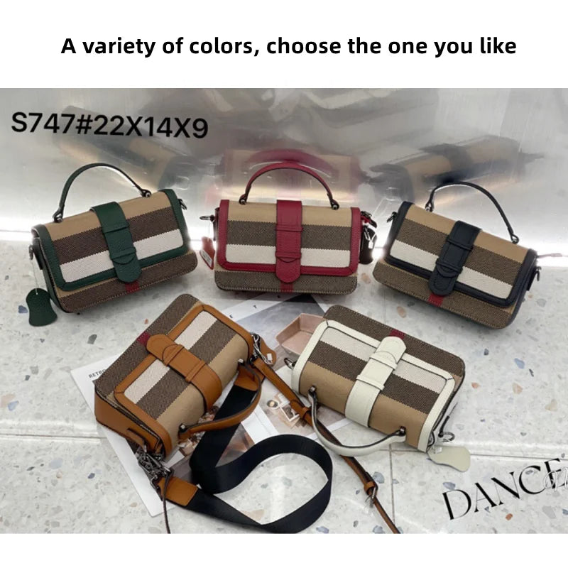 Fashion Plaid Crossbody Bags for Women New High Capacity Simple Shoulder Purses Female Brand Designer Trends Handbags